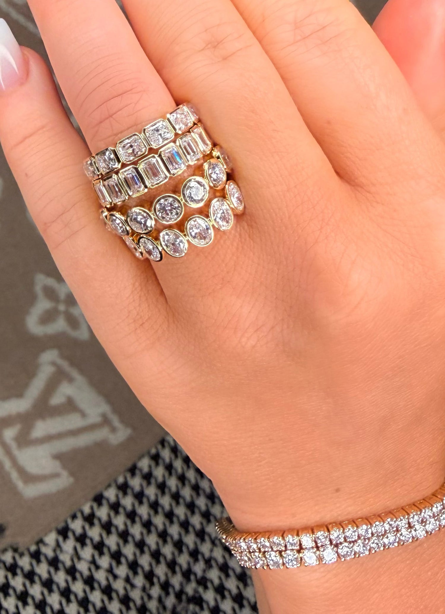 Eternity Gold Stacking Rings