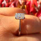 1.2Ct Platinum Elongated Cushion Cut Lab Grown Diamond Engagement Ring