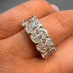 18K 4.5Ct Lab Diamond Elongated Cushion Eternity