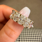 18K 4.5Ct Lab Diamond Elongated Cushion Eternity