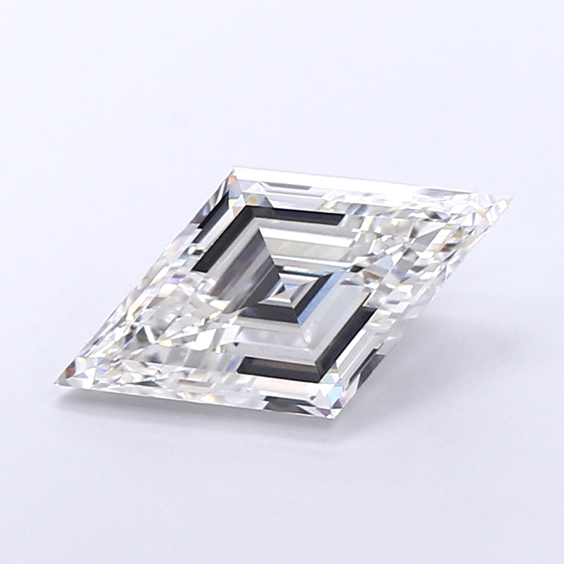 Square-cut diamond on a light gray background
