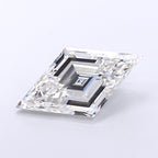 Square-cut diamond on a light gray background