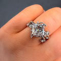 Princess In Wonderland 2.3Ct Lab Grown Diamond Platinum Ring Set