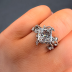 Princess In Wonderland 2.3Ct Lab Grown Diamond Platinum Ring Set