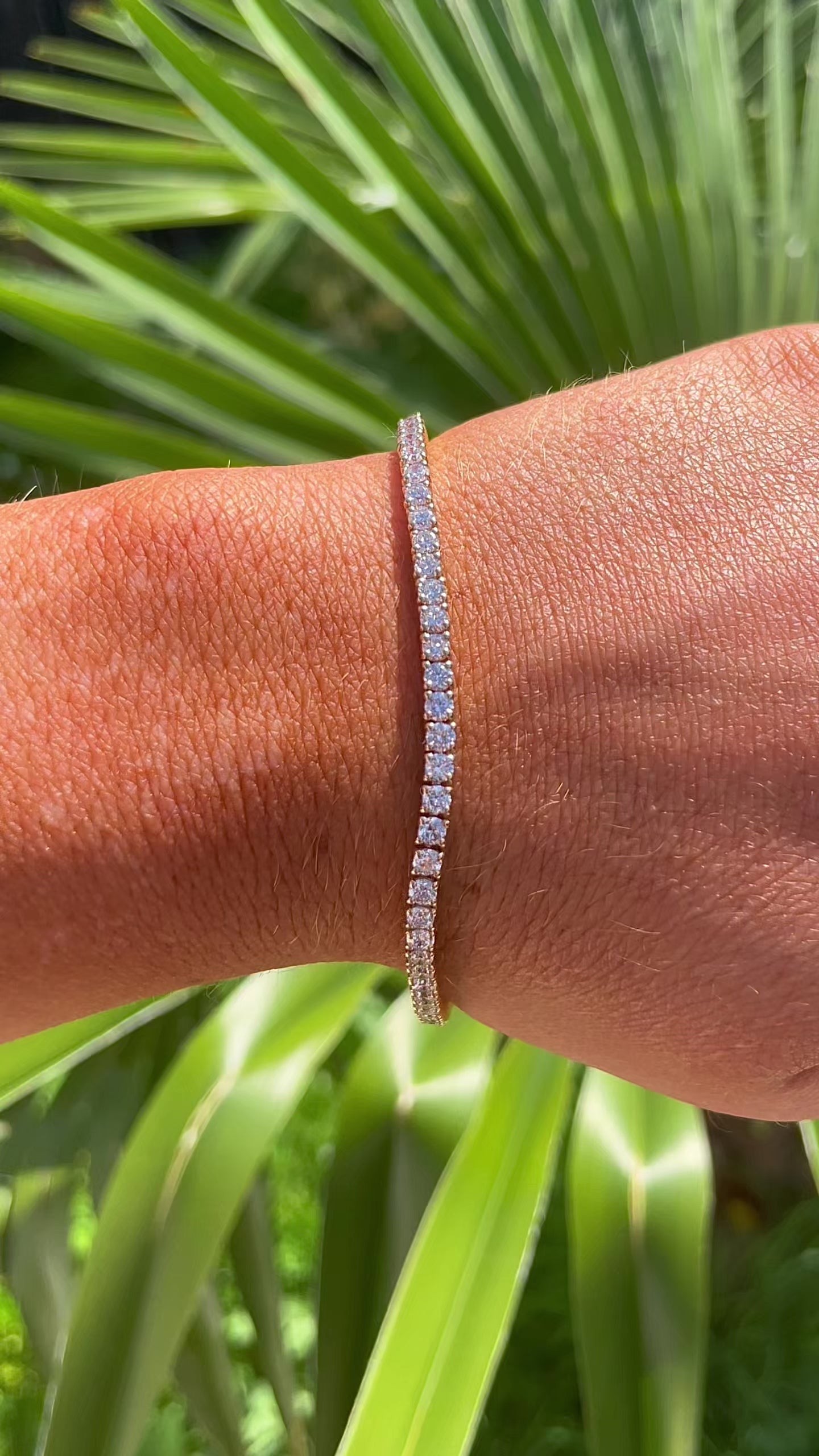 Tennis Bracelet 4.5Ct Lab Diamond 18K Yellow