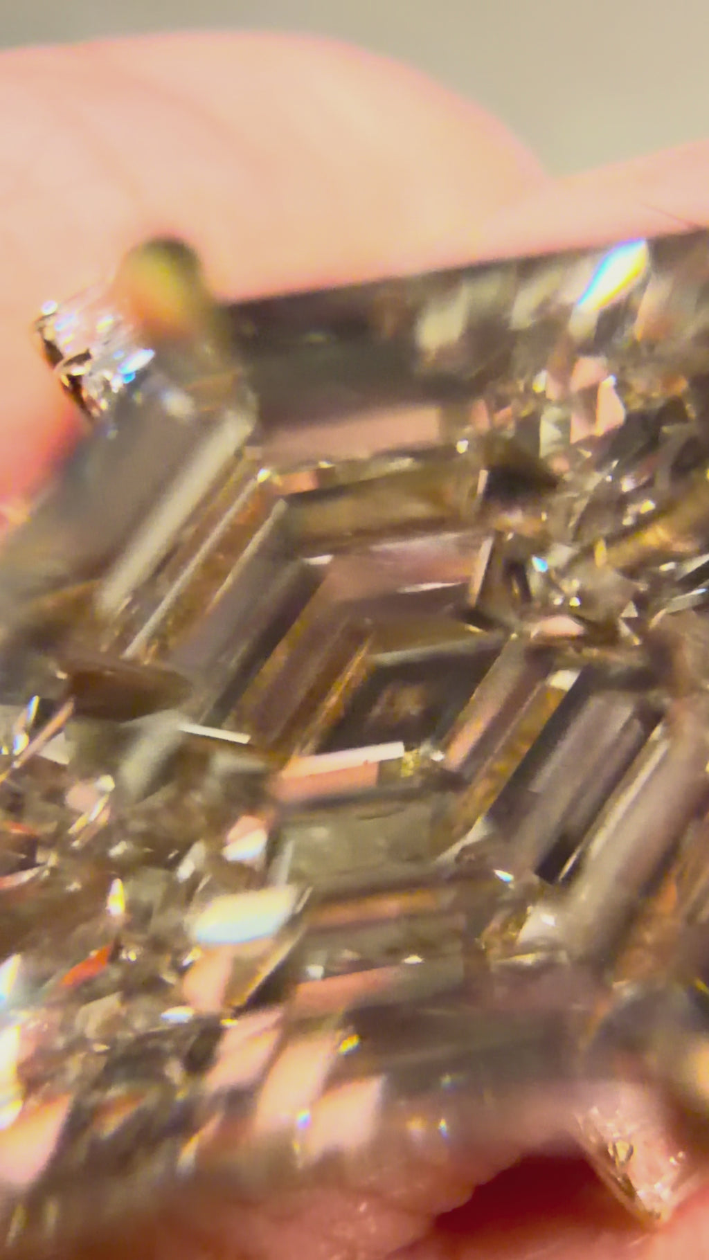 18K 4.3Ct Hexagonal Lab Grown Diamond Custom Engagement Ring