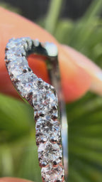 Platinum 0.5Ct Claw Set Tappered Wedding Band