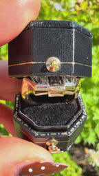 "Salvador Diamond Signet" 14k Yellow Gold 6.44Ct Baguette & Cadillac Trilogy