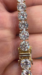18.0Ct 14K Gold Lab Grown Diamond Mother Tennis Bracelet