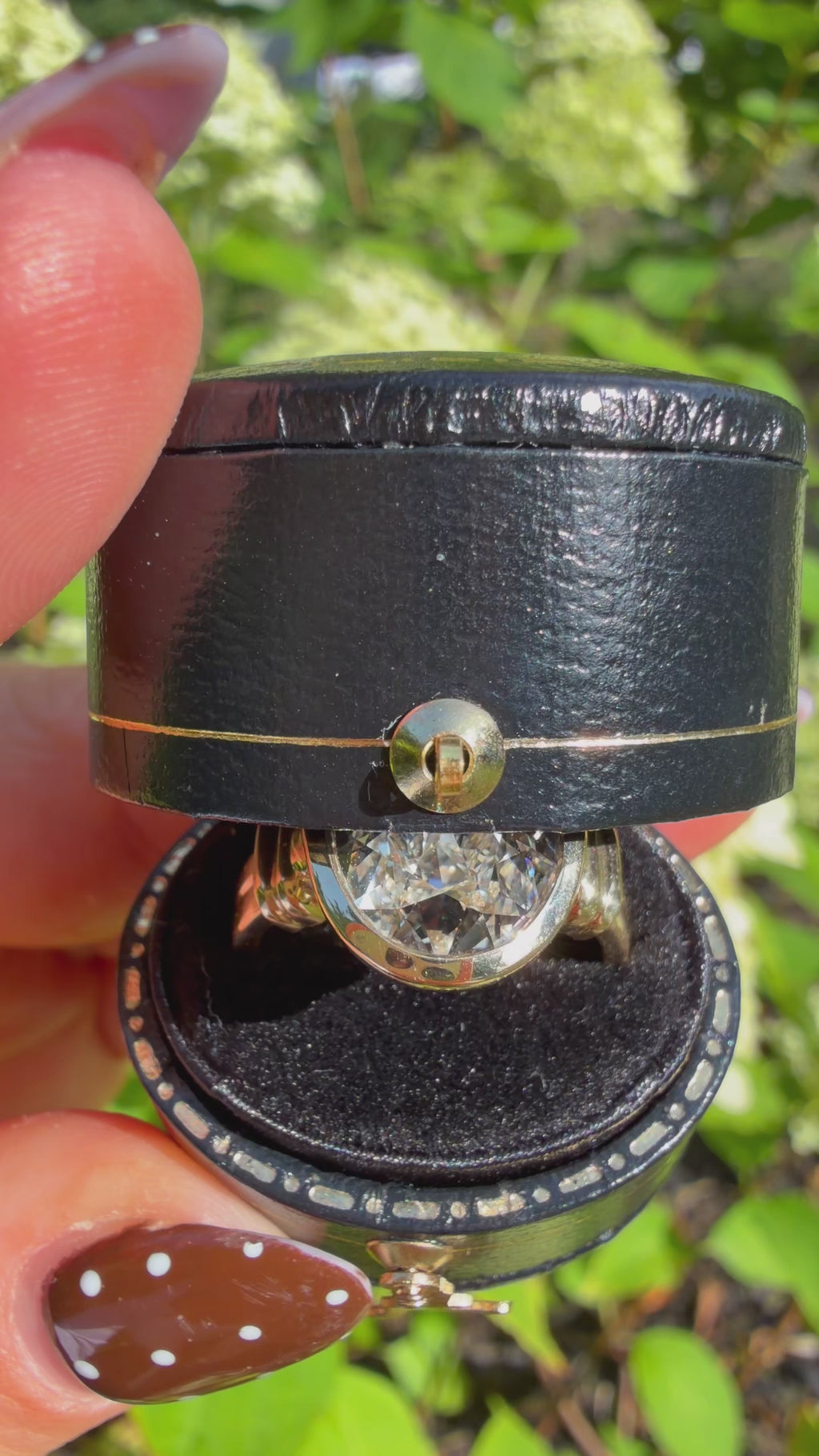 "The Torre" 14K Yellow Gold 6.37Ct Antique Old Mine Diamond Engagement Ring