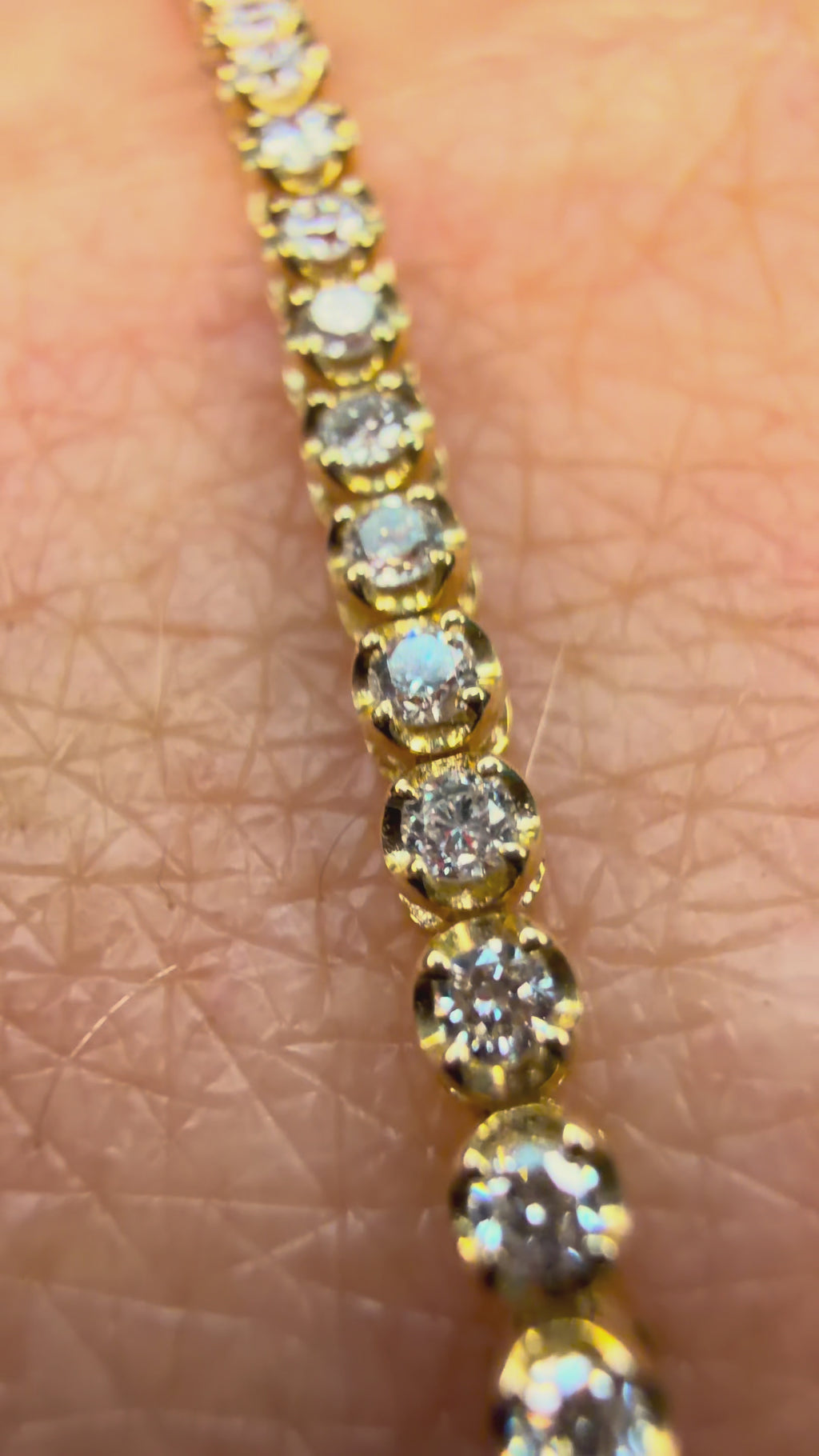 Petite 1.0Ct 10k Yellow Gold Lab Grown Tennis Bracelet
