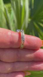 18K Hand-Engraved Chunky Lab Elongated Cushion Diamond Ring